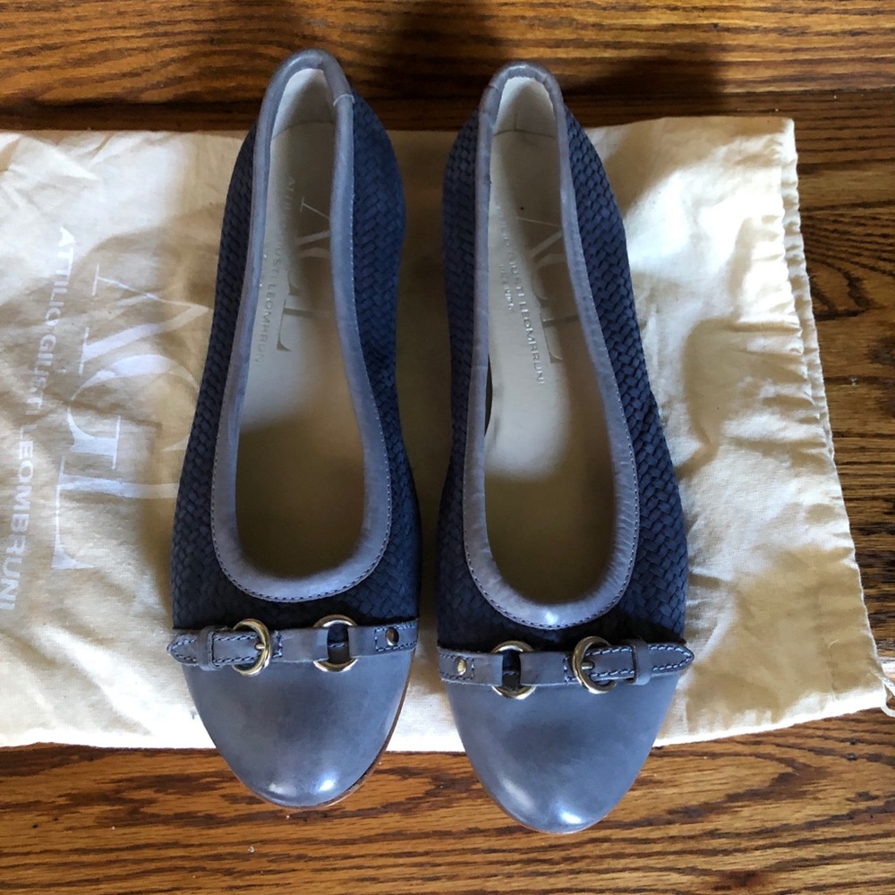 AGL Ballet Flats, denim blue color